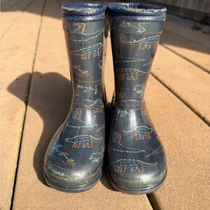 Carter's Navy Dinosaur Print Rain Boots
